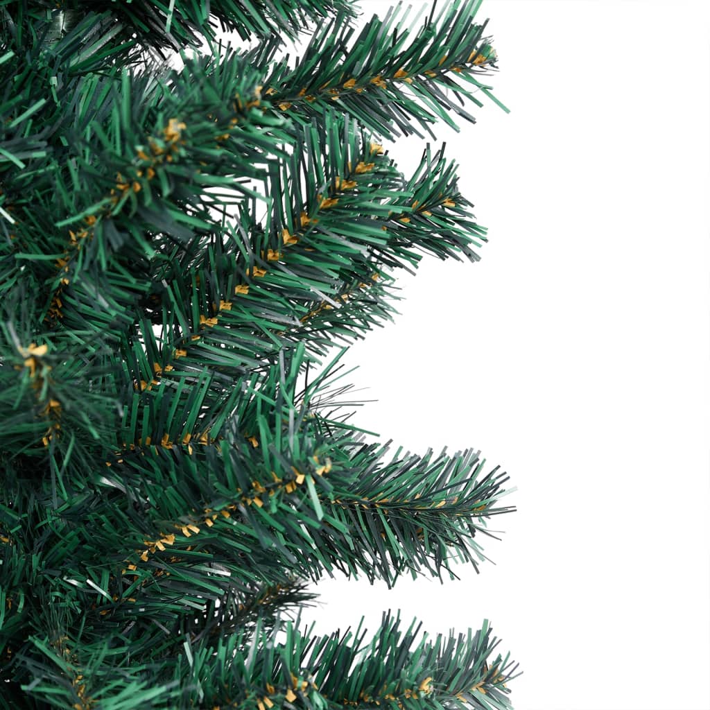 8720286498378_g_en_hd_4 vidaXL Slim Artificial Pre-lit Christmas Tree with Stand Green 150 cm PVC - Image 5