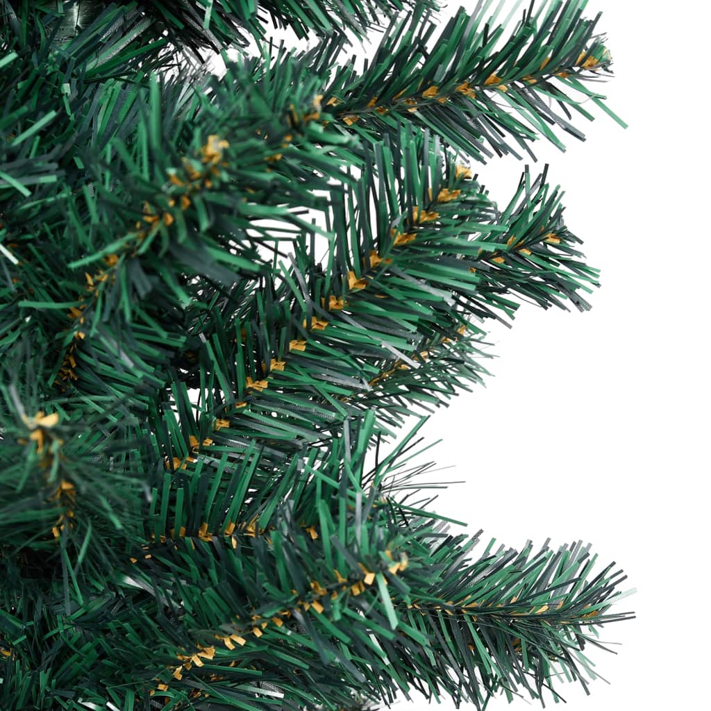 8720286498408_g_en_hd_4 vidaXL Slim Artificial Pre-lit Christmas Tree with Stand Green 240 cm PVC - Image 5