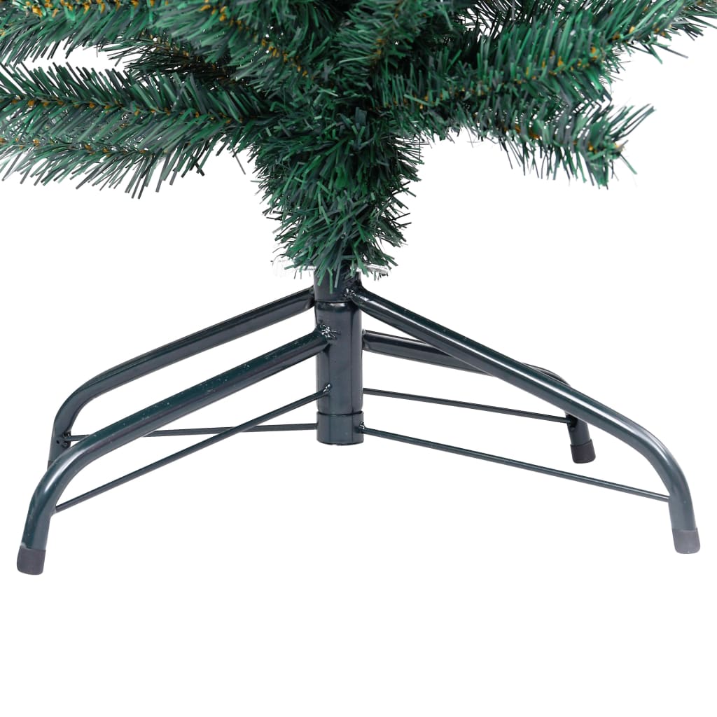 8720286498408_g_en_hd_5 vidaXL Slim Artificial Pre-lit Christmas Tree with Stand Green 240 cm PVC - Image 6