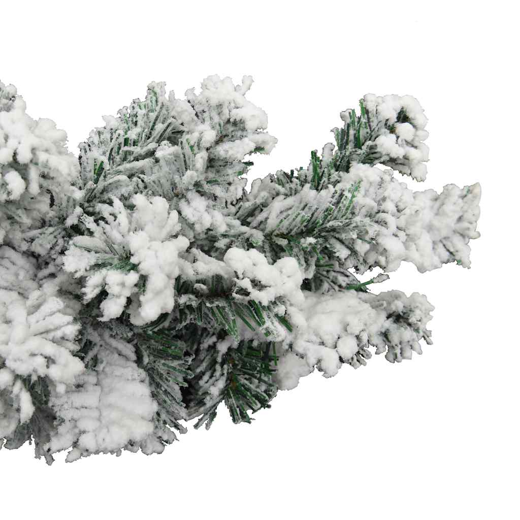 8720286498576_g_en_hd_4 vidaXL Christmas Garland with LEDs&Flocked Snow Green 5 m PVC - Image 5