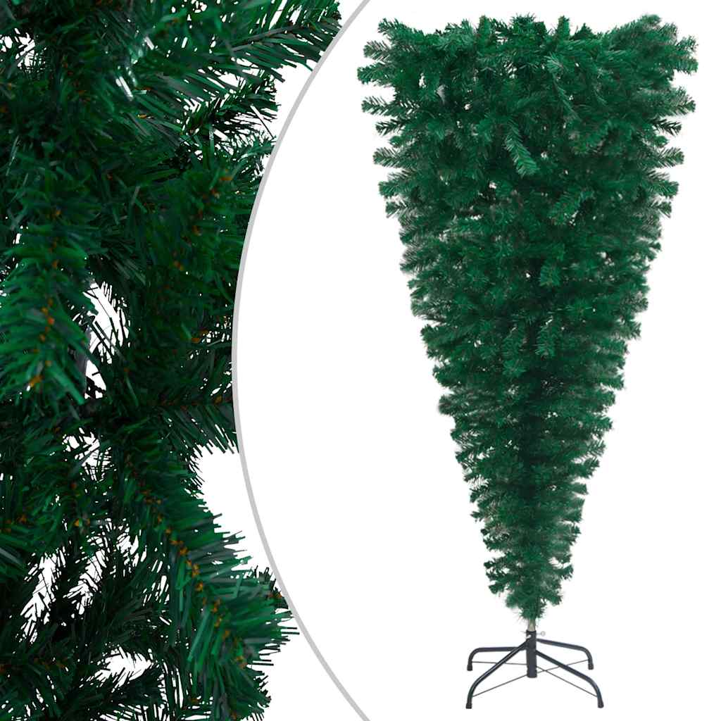 8720286501863_g_en_hd_1 vidaXL Upside-down Artificial Pre-lit Christmas Tree with Ball Set 210 cm - Image 2
