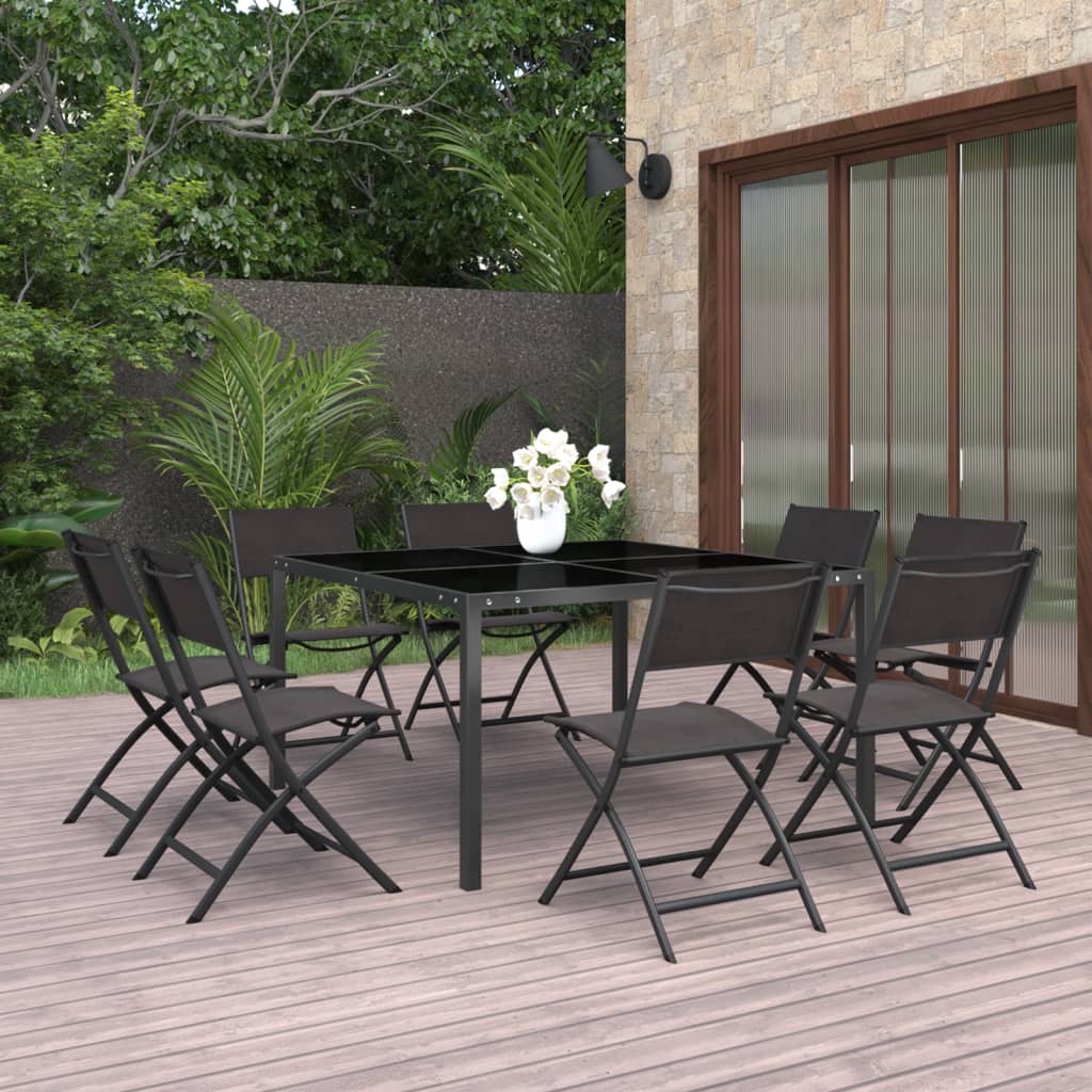 8720286502747_m_en_hd_1 vidaXL 9 Piece Outdoor Dining Set Steel - Image 1