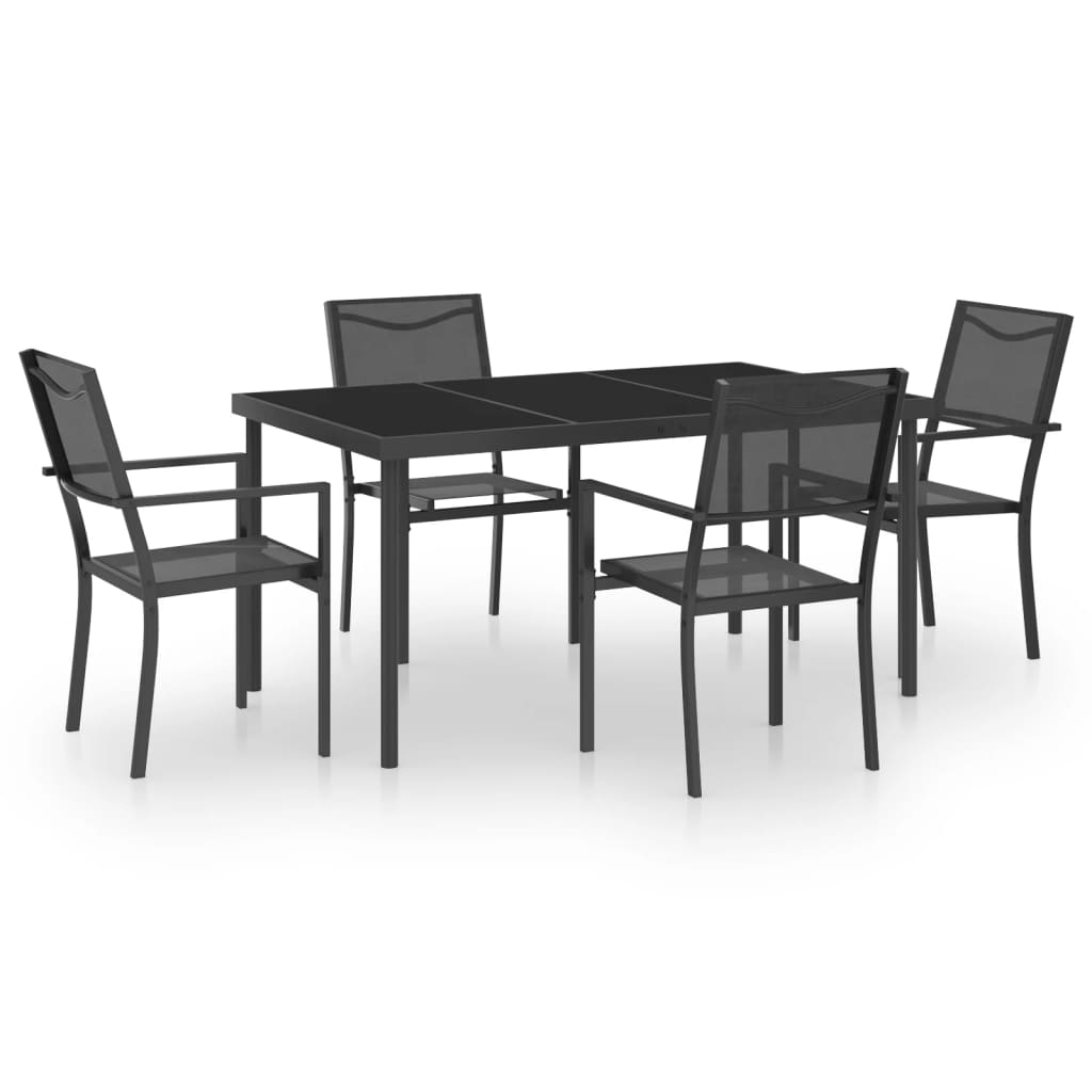 8720286502754_a_en_hd_1 vidaXL 5 Piece Outdoor Dining Set Steel - Image 2