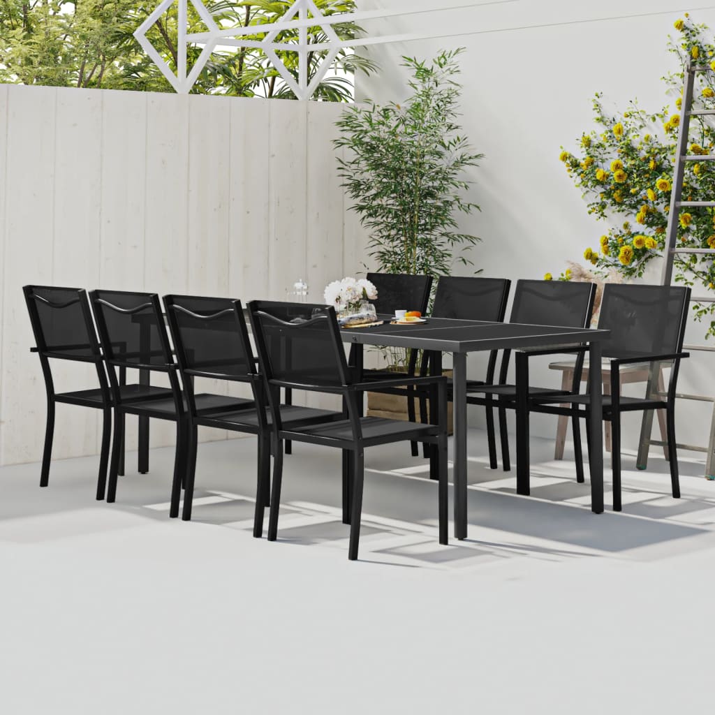 8720286502808_m_en_hd_1 vidaXL 9 Piece Outdoor Dining Set Steel - Image 1
