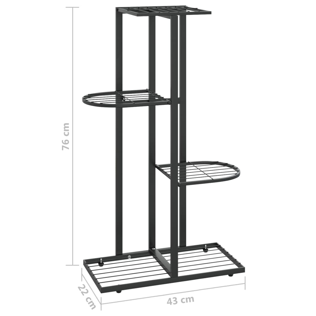 8720286504079_g_en_hd_5 vidaXL 4-Floor Flower Stand 43x22x76 cm Black Metal - Image 7
