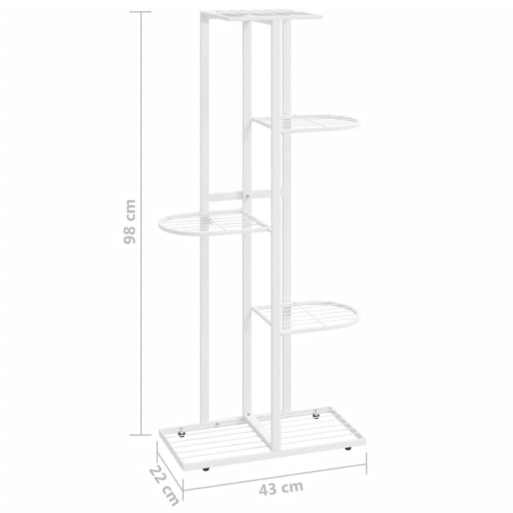 8720286504109_g_en_hd_5 vidaXL 5-Floor Flower Stand 43x22x98 cm White Metal - Image 7
