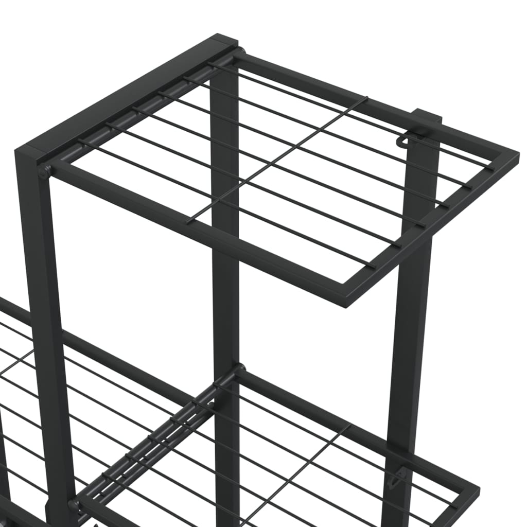 8720286504116_g_en_hd_4 vidaXL Flower Stand 94.5x25x88 cm Black Metal - Image 6