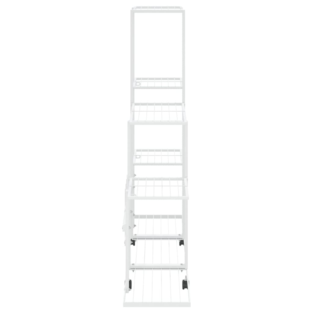 8720286504147_g_en_hd_2 vidaXL Flower Stand with Wheel 94.5x25x92.5 cm White Metal - Image 4