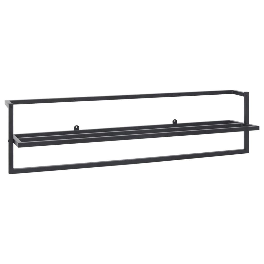 8720286504215_a_en_hd_1 vidaXL Towel Rack Black 95x25x22 cm Iron - Image 2