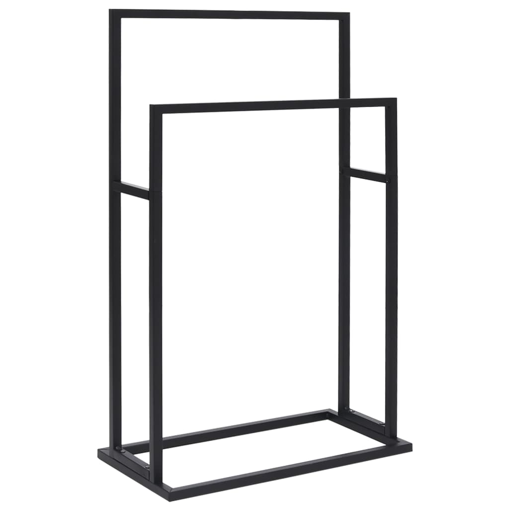 8720286504260_a_en_hd_1 vidaXL Freestanding Towel Rack Black 48x24x78.5 cm Iron - Image 2