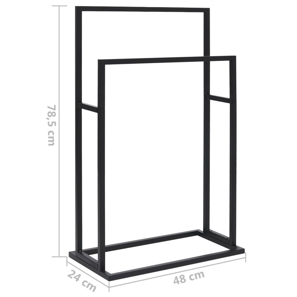 8720286504260_g_en_hd_5 vidaXL Freestanding Towel Rack Black 48x24x78.5 cm Iron - Image 7