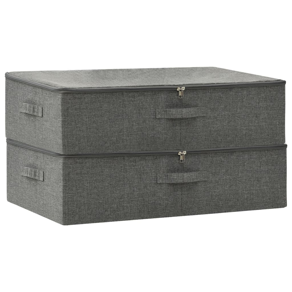 8720286505267_a_en_hd_1 vidaXL Storage Boxes 2 pcs Fabric 70x40x18 cm Anthracite - Image 2