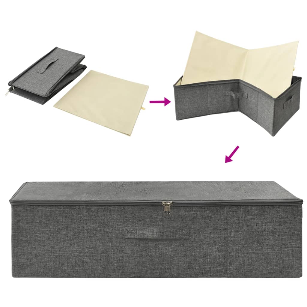 8720286505267_g_en_hd_4 vidaXL Storage Boxes 2 pcs Fabric 70x40x18 cm Anthracite - Image 6