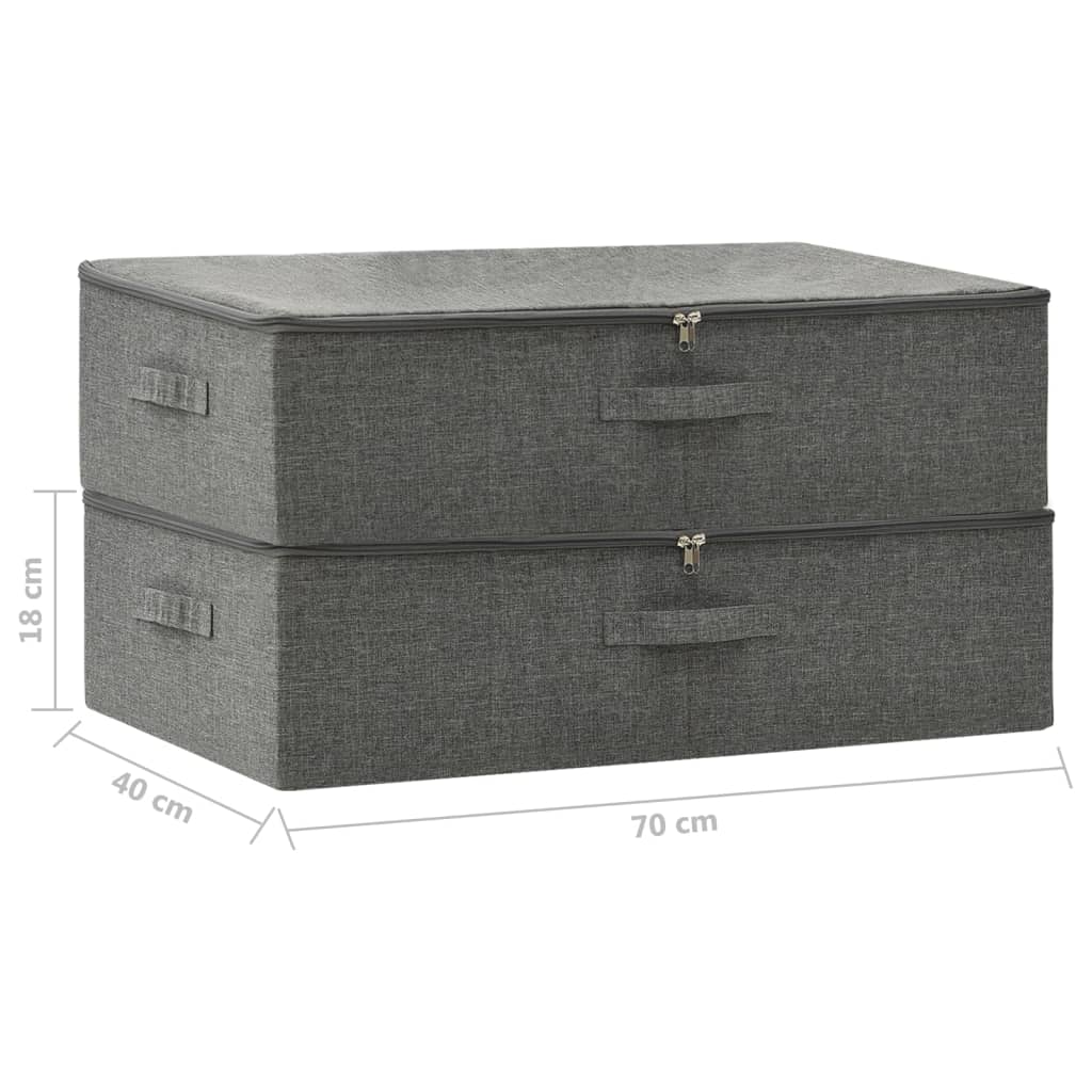 8720286505267_g_en_hd_9 vidaXL Storage Boxes 2 pcs Fabric 70x40x18 cm Anthracite - Image 11