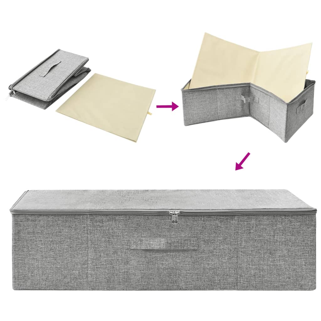 8720286505274_g_en_hd_3 vidaXL Storage Box Fabric 70x40x18 cm Grey - Image 5