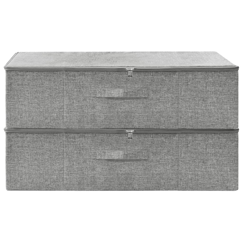 8720286505281_g_en_hd_1 vidaXL Storage Boxes 2 pcs Fabric 70x40x18 cm Grey - Image 3