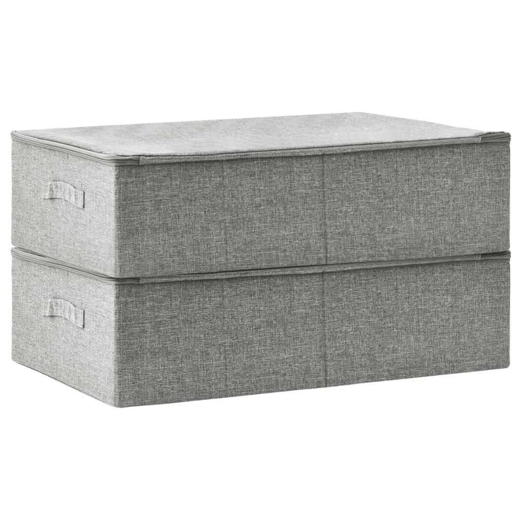 8720286505281_g_en_hd_2 vidaXL Storage Boxes 2 pcs Fabric 70x40x18 cm Grey - Image 4