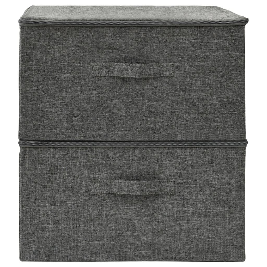 8720286505311_g_en_hd_1 vidaXL Storage Boxes 2 pcs Fabric 43x34x23 cm Anthracite - Image 3