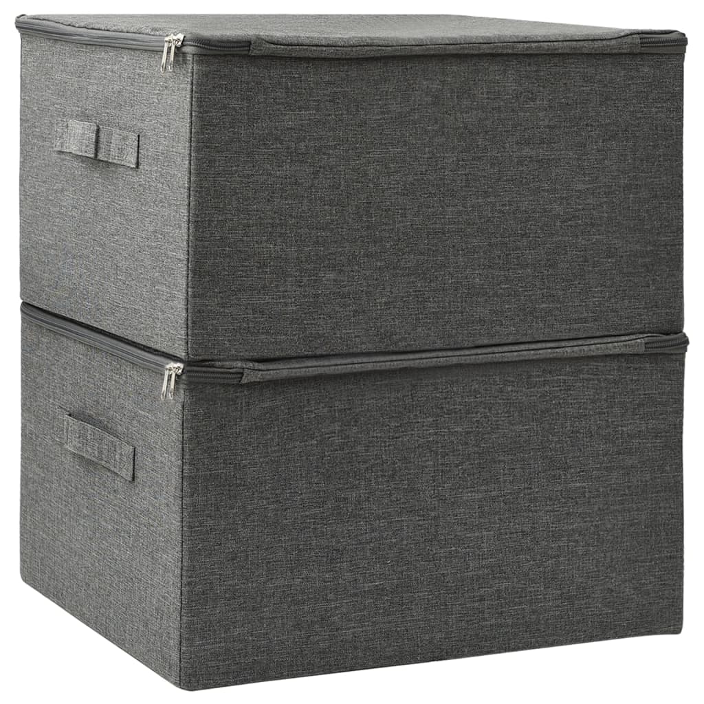 8720286505311_g_en_hd_2 vidaXL Storage Boxes 2 pcs Fabric 43x34x23 cm Anthracite - Image 4