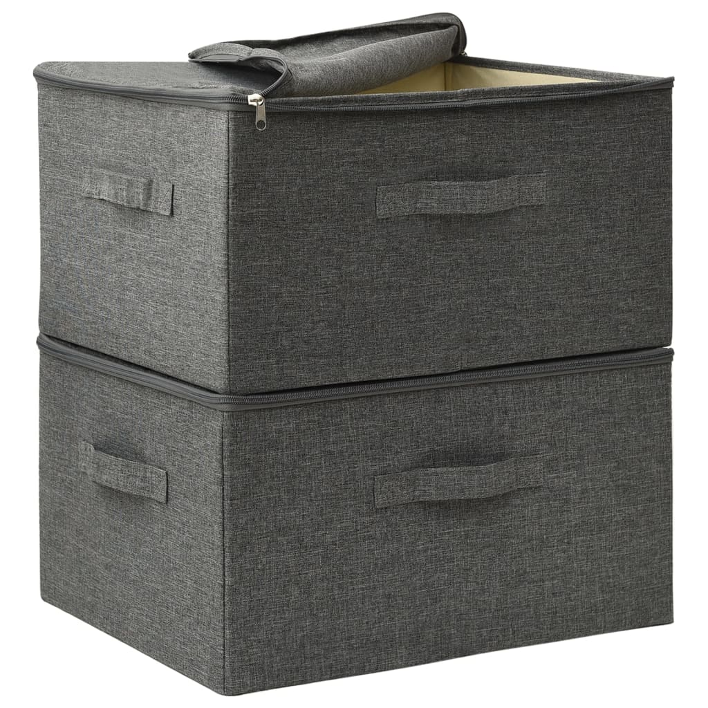 8720286505311_g_en_hd_4 vidaXL Storage Boxes 2 pcs Fabric 43x34x23 cm Anthracite - Image 6