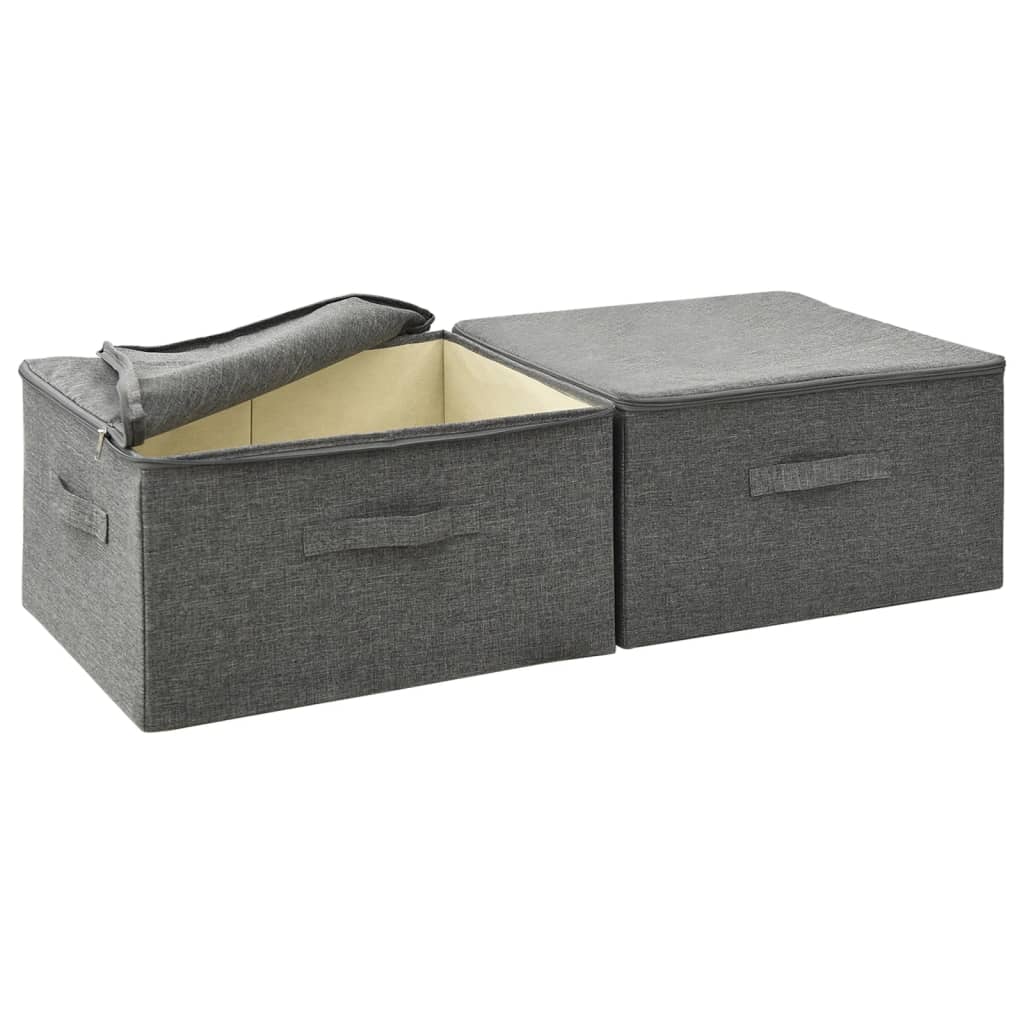 8720286505311_g_en_hd_5 vidaXL Storage Boxes 2 pcs Fabric 43x34x23 cm Anthracite - Image 7