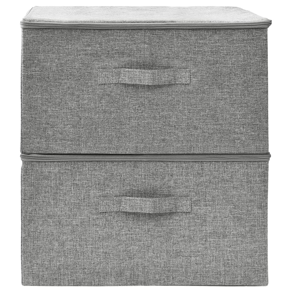 8720286505328_g_en_hd_1 vidaXL Storage Boxes 2 pcs Fabric 43x34x23 cm Grey - Image 3