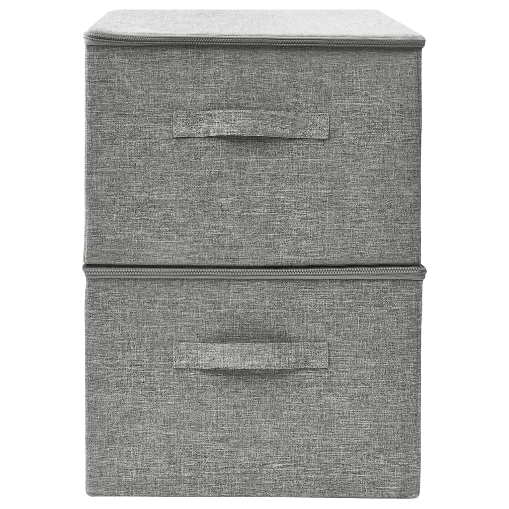 8720286505328_g_en_hd_3 vidaXL Storage Boxes 2 pcs Fabric 43x34x23 cm Grey - Image 5