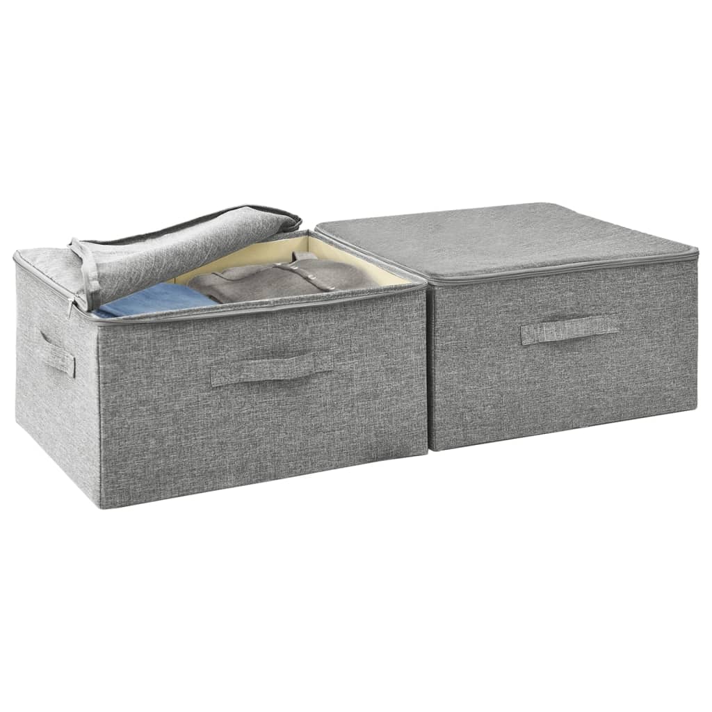 8720286505328_g_en_hd_6 vidaXL Storage Boxes 2 pcs Fabric 43x34x23 cm Grey - Image 8