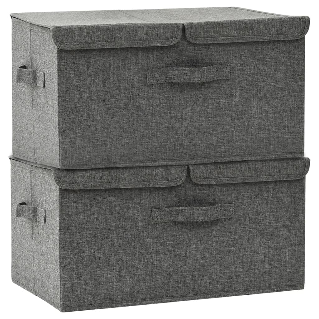 8720286505359_a_en_hd_1 vidaXL Storage Boxes 2 pcs Fabric 50x30x25 cm Anthracite - Image 2