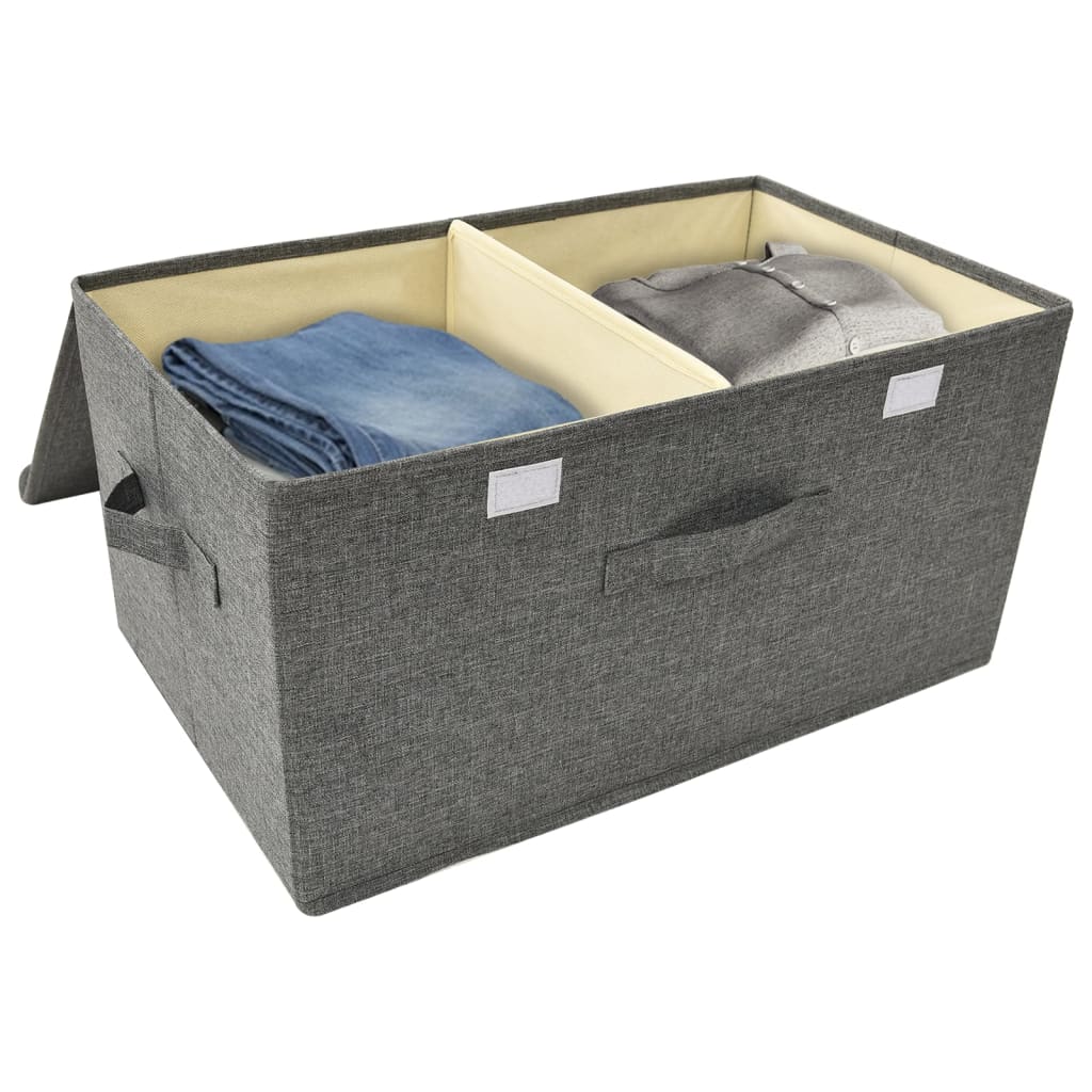 8720286505359_g_en_hd_6 vidaXL Storage Boxes 2 pcs Fabric 50x30x25 cm Anthracite - Image 8