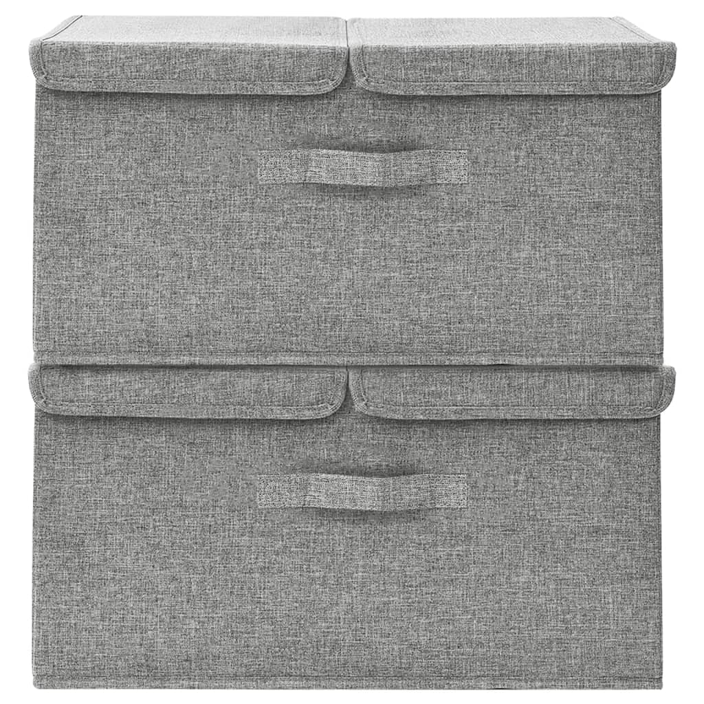 8720286505373_g_en_hd_1 vidaXL Storage Boxes 2 pcs Fabric 50x30x25 cm Grey - Image 3