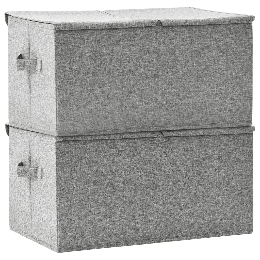 8720286505373_g_en_hd_2 vidaXL Storage Boxes 2 pcs Fabric 50x30x25 cm Grey - Image 4