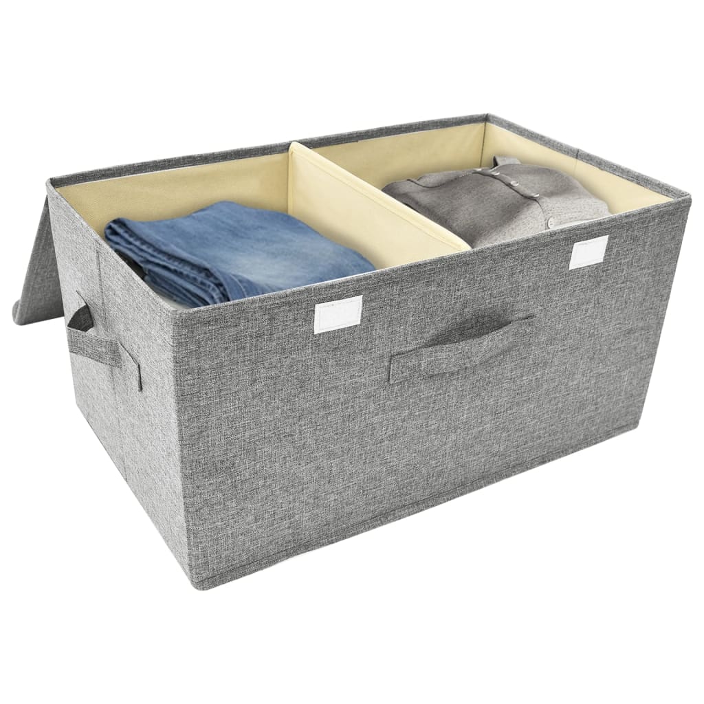 8720286505373_g_en_hd_6 vidaXL Storage Boxes 2 pcs Fabric 50x30x25 cm Grey - Image 8
