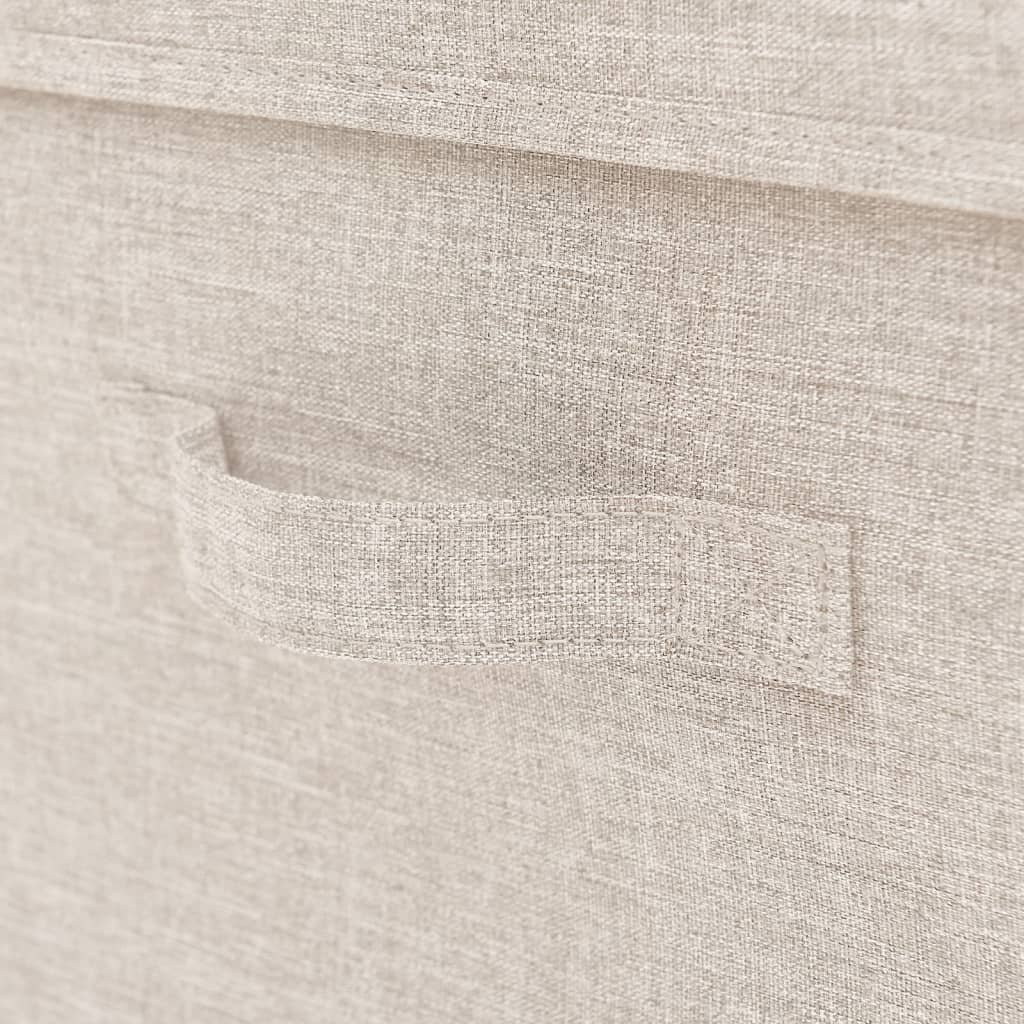 8720286505427_g_en_hd_7 vidaXL Stackable Storage Box Set of 3 Piece Fabric Cream - Image 9