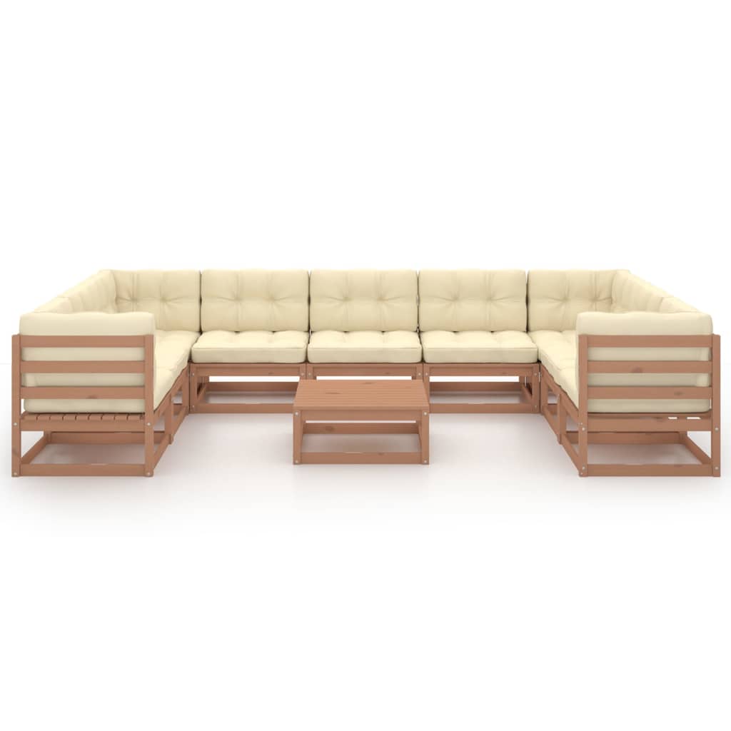 8720286507391_g_en_hd_6 vidaXL 10 Piece Garden Lounge Set&Cushions Honey Brown Solid Pinewood - Image 8