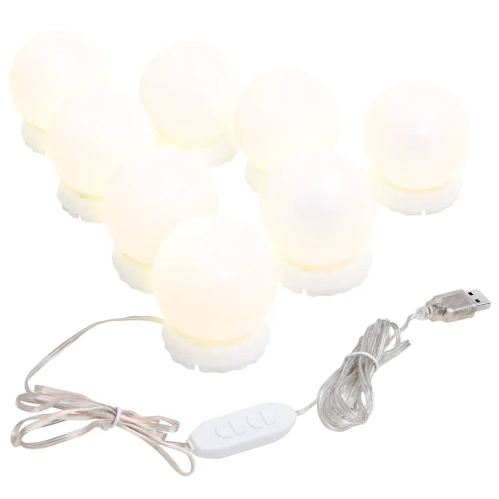 8720286512432_g_en_hd_1 vidaXL Mirror Light with 8 LED Light Bulbs Warm White and Cold White - Image 2