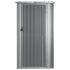 vidaXL Garden Shed Grey 118.5x97x209.5 cm Galvanised Steel - Image 4