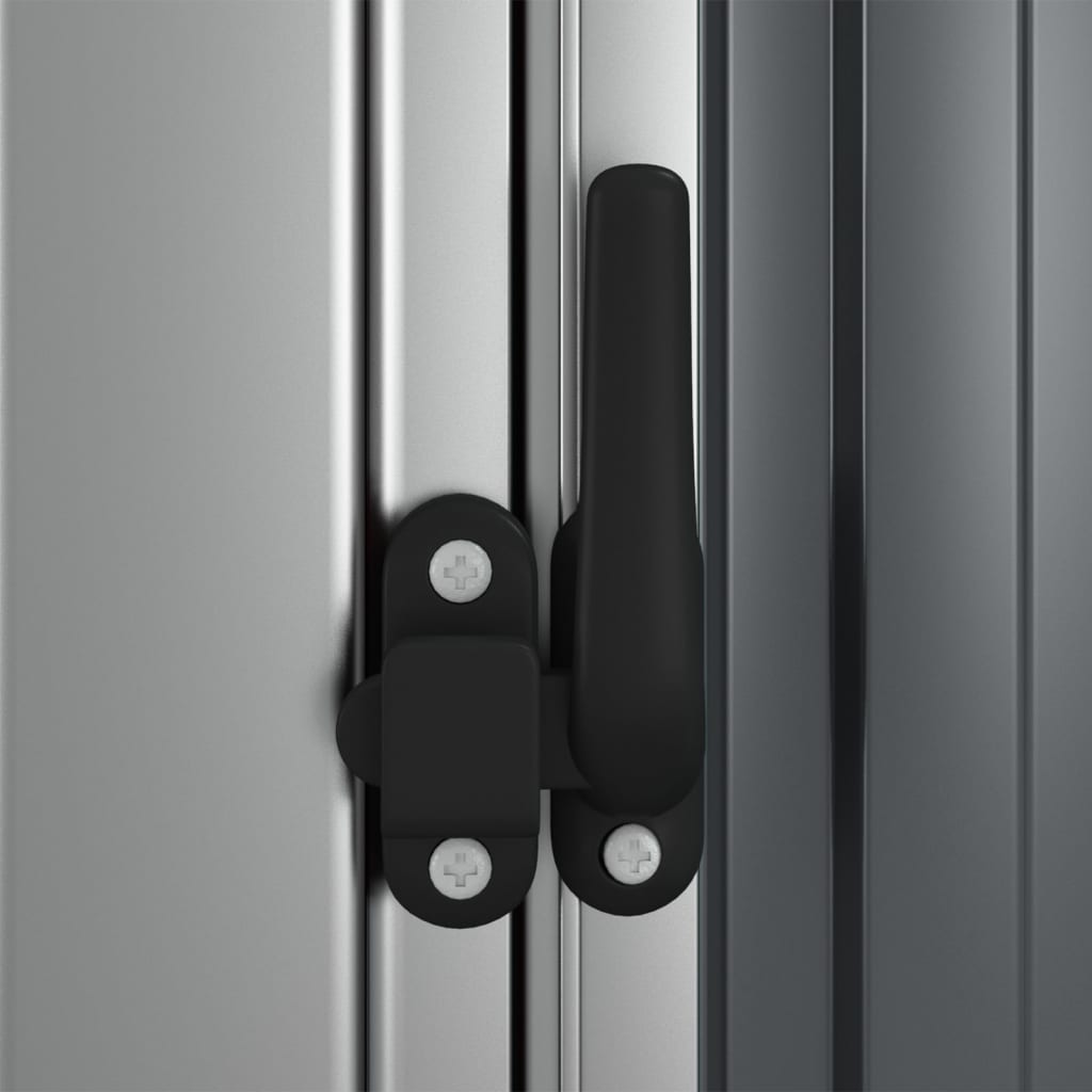 8720286512692_g_en_hd_4 vidaXL Garden Shed Grey 118.5x97x209.5 cm Galvanised Steel - Image 6