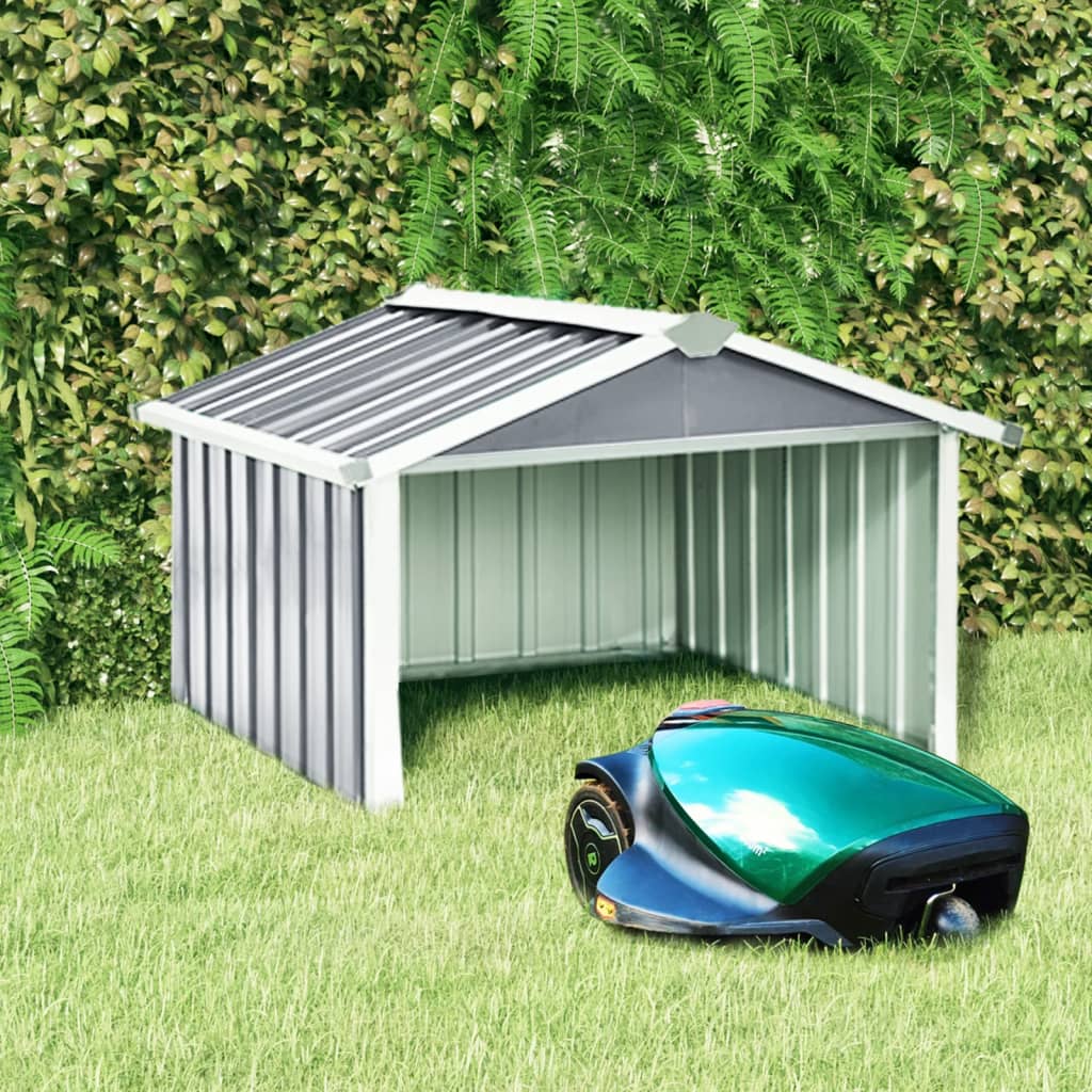 8720286512777_m_en_hd_1 vidaXL Garden Robot Lawnmower Shed 92x97x63 cm Galvanised Steel Grey - Image 1