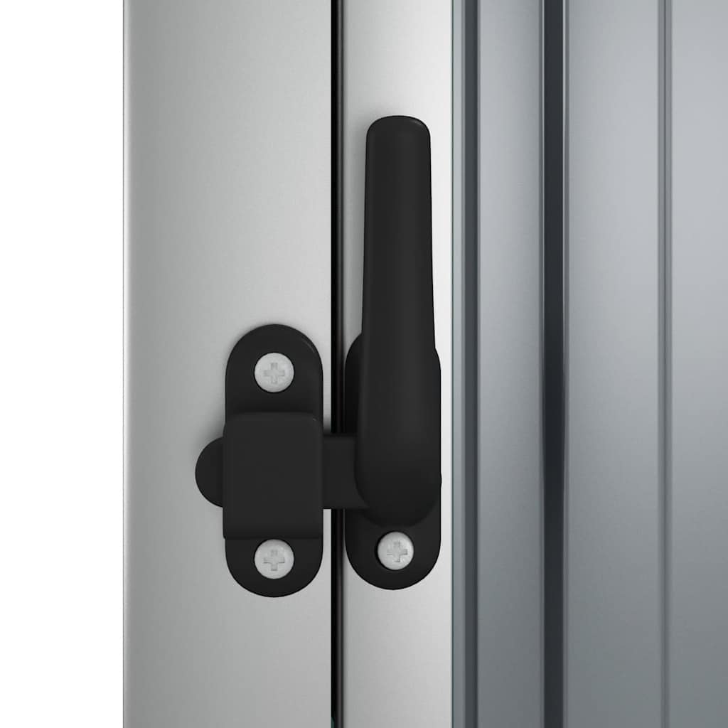 8720286512814_g_en_hd_4 vidaXL Garden Tool Shed Grey 88x89x161 cm Galvanised Steel - Image 6