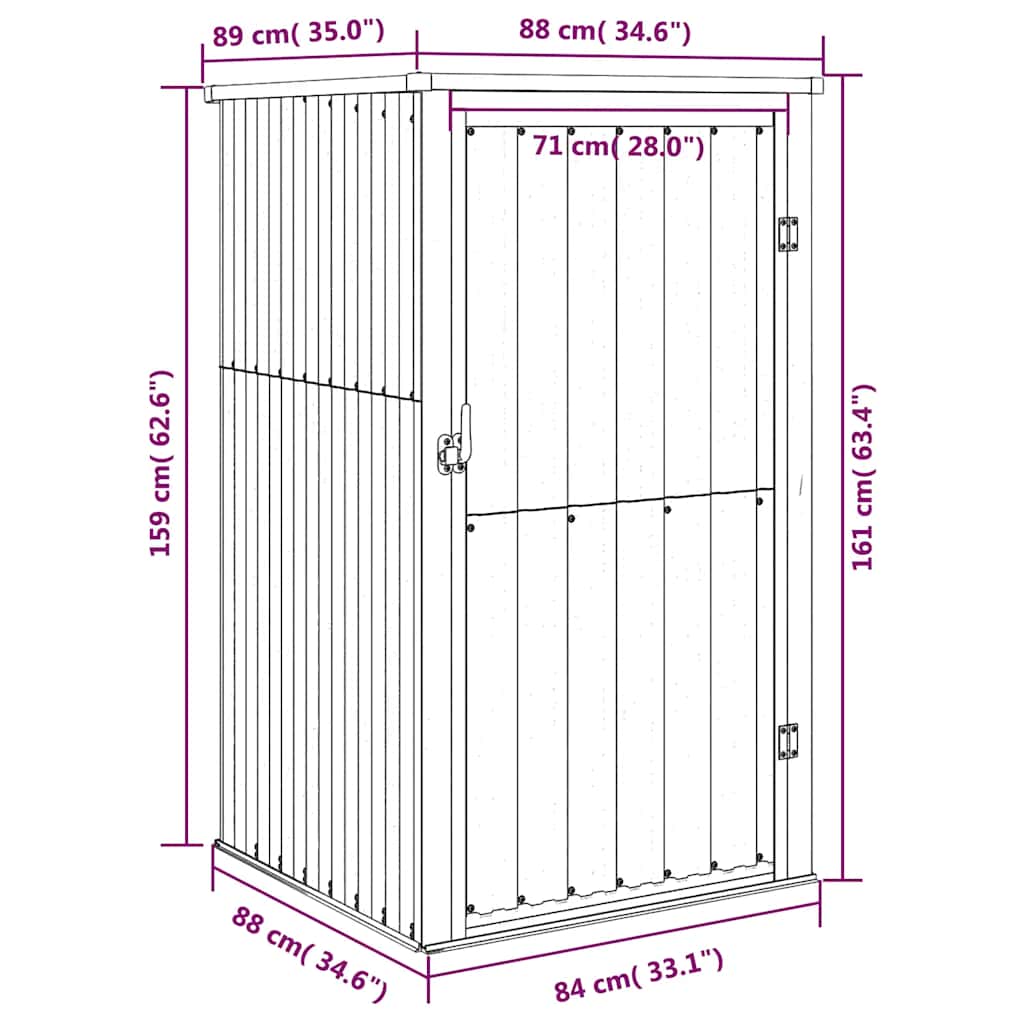 8720286512821_g_en_hd_6 vidaXL Garden Tool Shed Anthracite 88x89x161 cm Galvanised Steel - Image 8