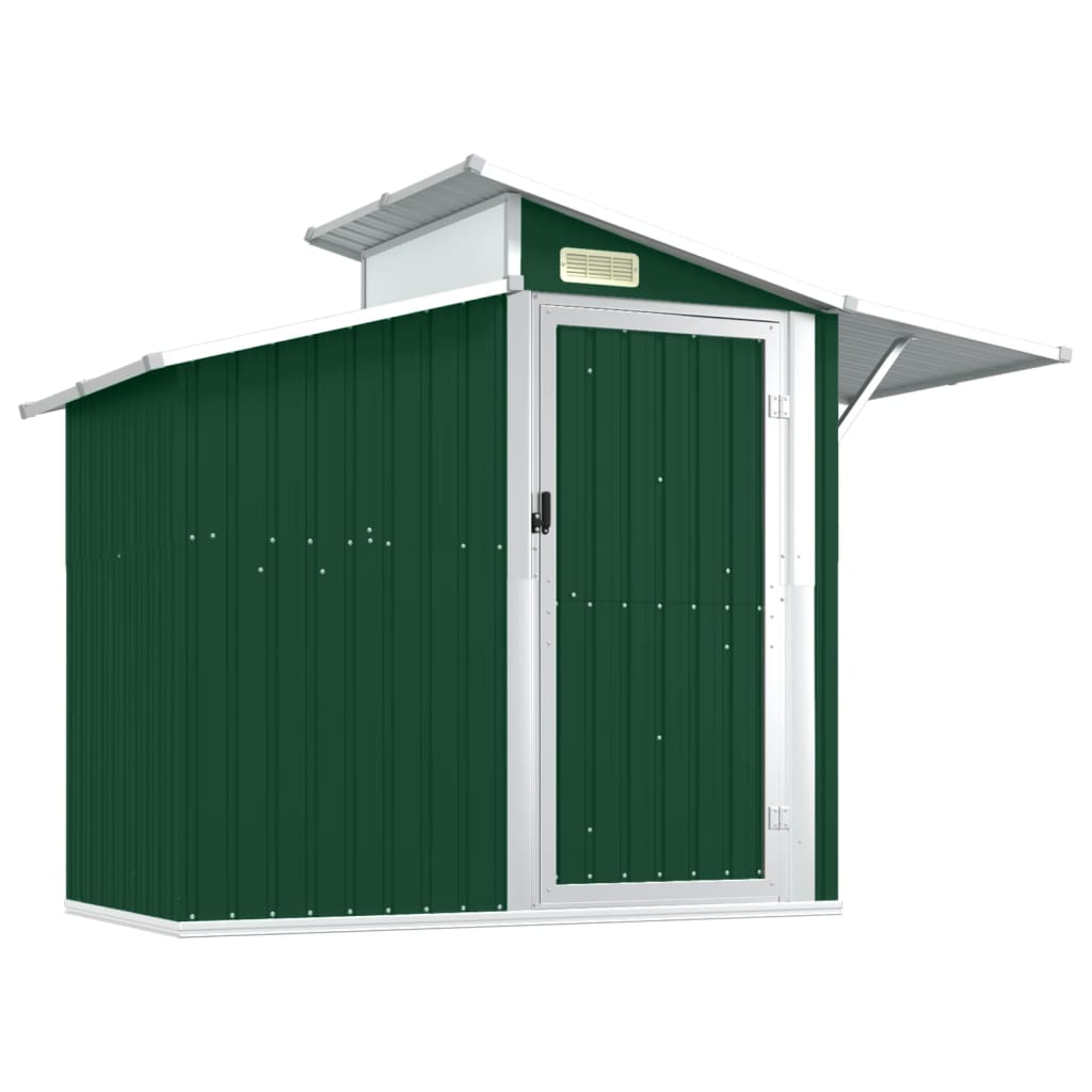 8720286513125_a_en_hd_1 vidaXL Garden Shed Green 270x130x208.5 cm Galvanised Steel - Image 2