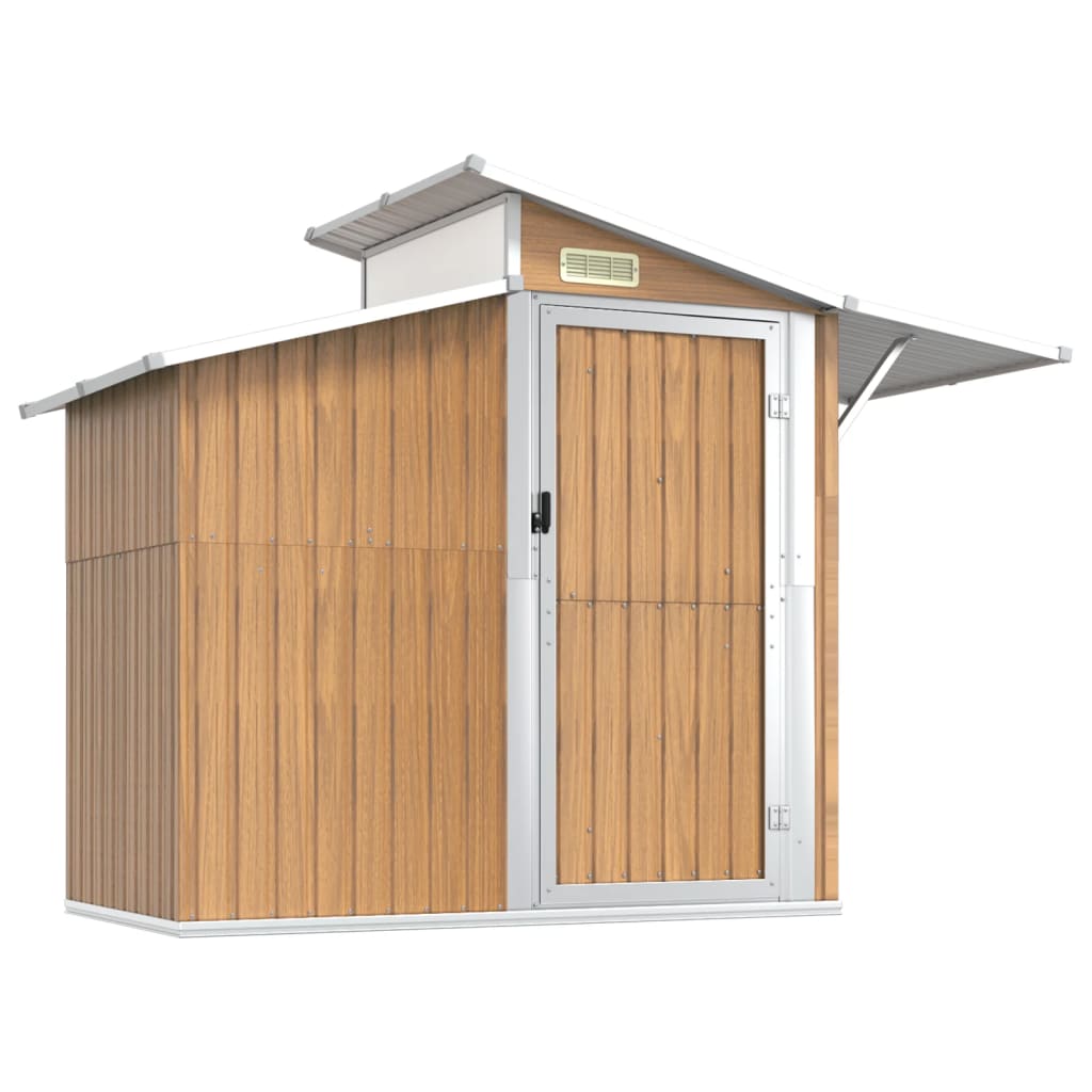 8720286513156_a_en_hd_1 vidaXL Garden Shed Brown 270x130x208.5 cm Galvanised Steel - Image 2
