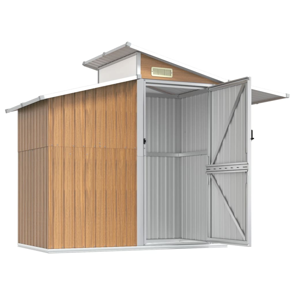 8720286513156_g_en_hd_2 vidaXL Garden Shed Brown 270x130x208.5 cm Galvanised Steel - Image 4