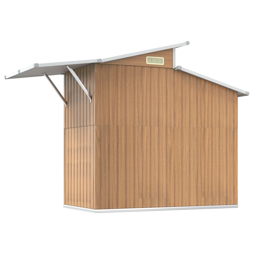 8720286513156_g_en_hd_4 vidaXL Garden Shed Brown 270x130x208.5 cm Galvanised Steel - Image 6