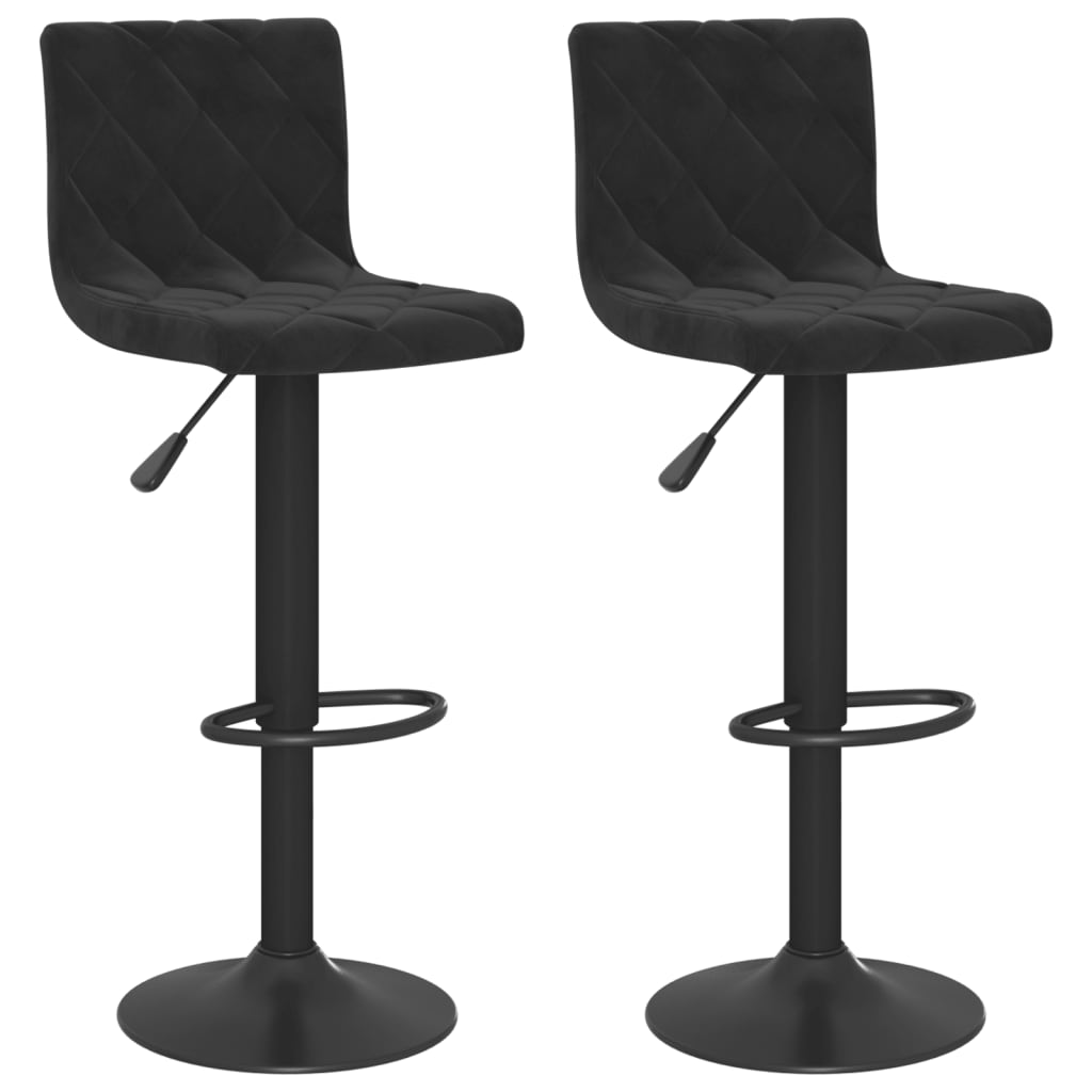 8720286521083_a_en_hd_1 vidaXL Bar Stools 2 pcs Black Velvet - Image 2