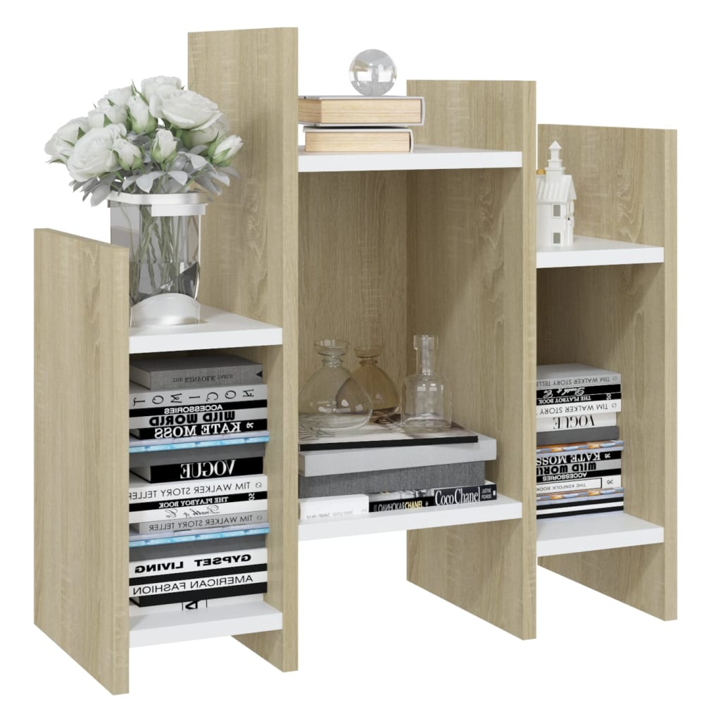 8720286542101_g_en_hd_2 vidaXL Side Cabinet Sonoma Oak and White 60x26x60 cm Engineered Wood - Image 5