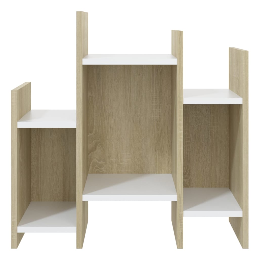 8720286542101_g_en_hd_3 vidaXL Side Cabinet Sonoma Oak and White 60x26x60 cm Engineered Wood - Image 6