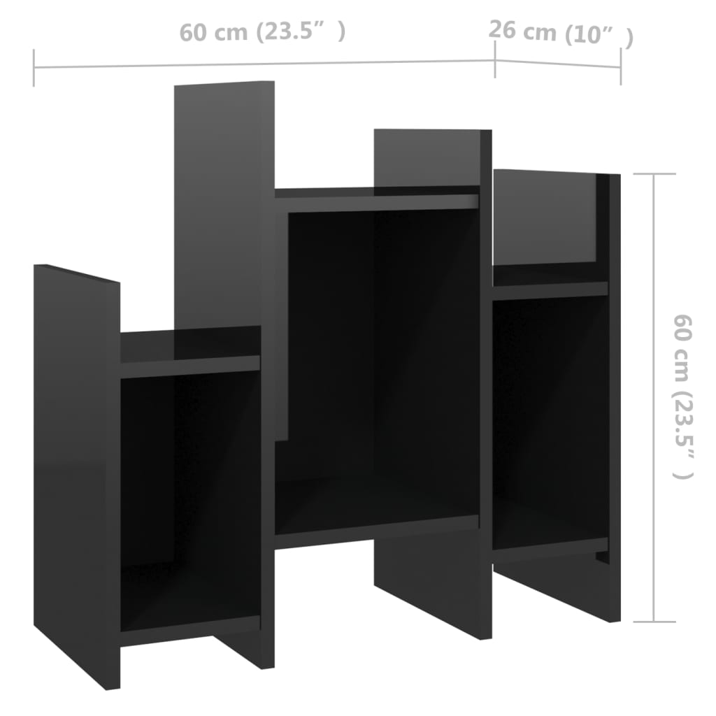 8720286542125_g_en_hd_5 vidaXL Side Cabinet High Gloss Black 60x26x60 cm Engineered Wood - Image 8