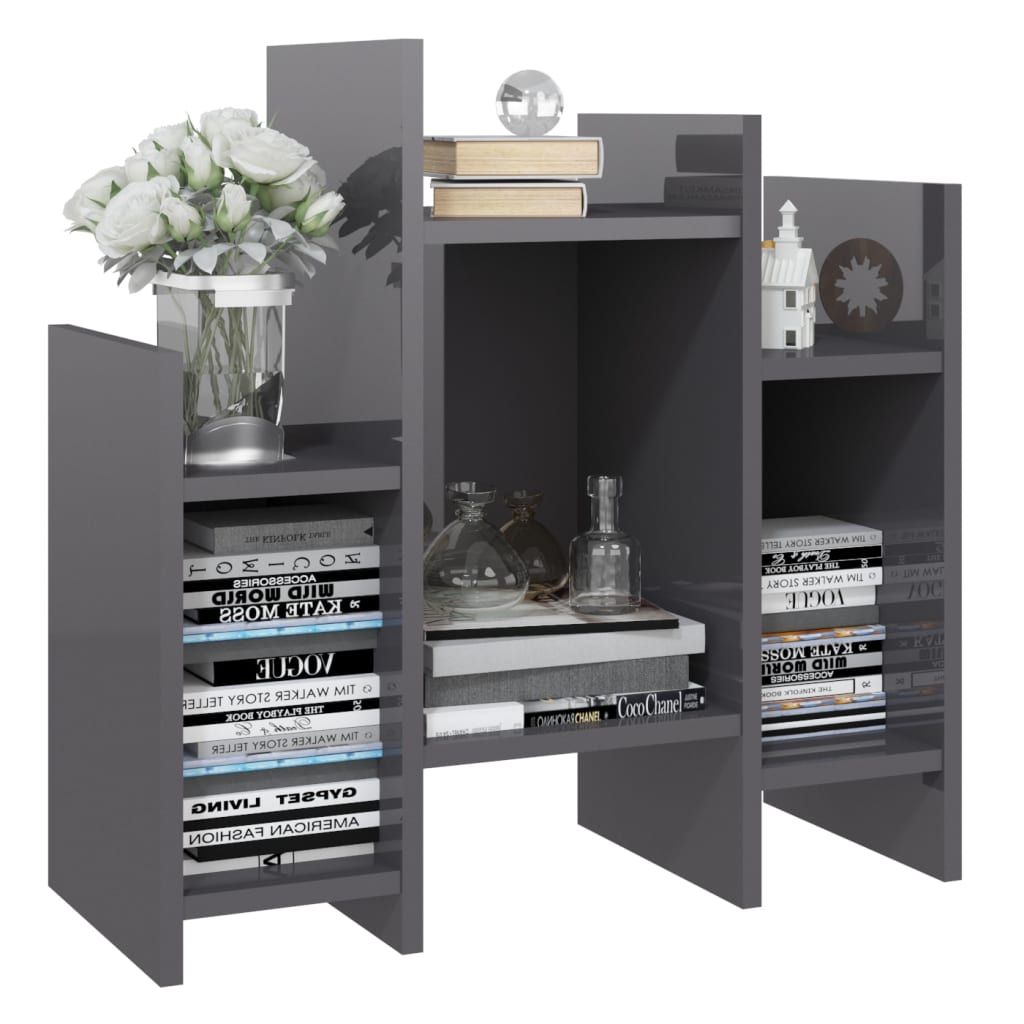 8720286542132_g_en_hd_2 vidaXL Side Cabinet High Gloss Grey 60x26x60 cm Engineered Wood - Image 5